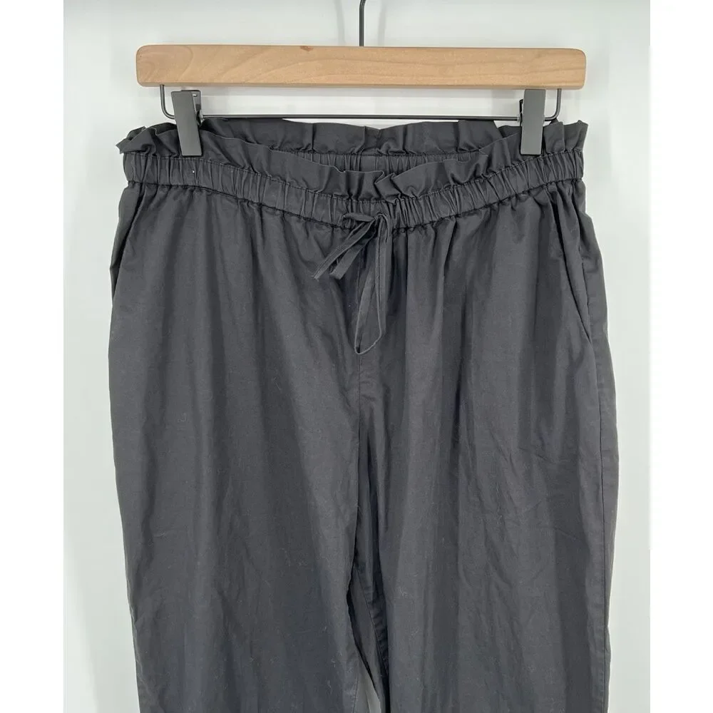 Hatch Collection Maternity Black Pants Stretchy Ankle Tie Front Size 1 Small